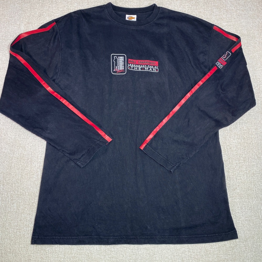 VTG Winners Circle Dale Earnhardt Legendary Fan of The Man Mens XL Black Shirt